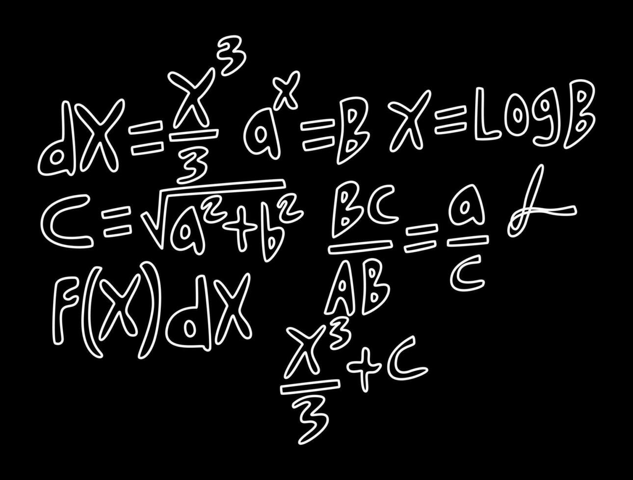 Realistic math chalkboard background illustration vector