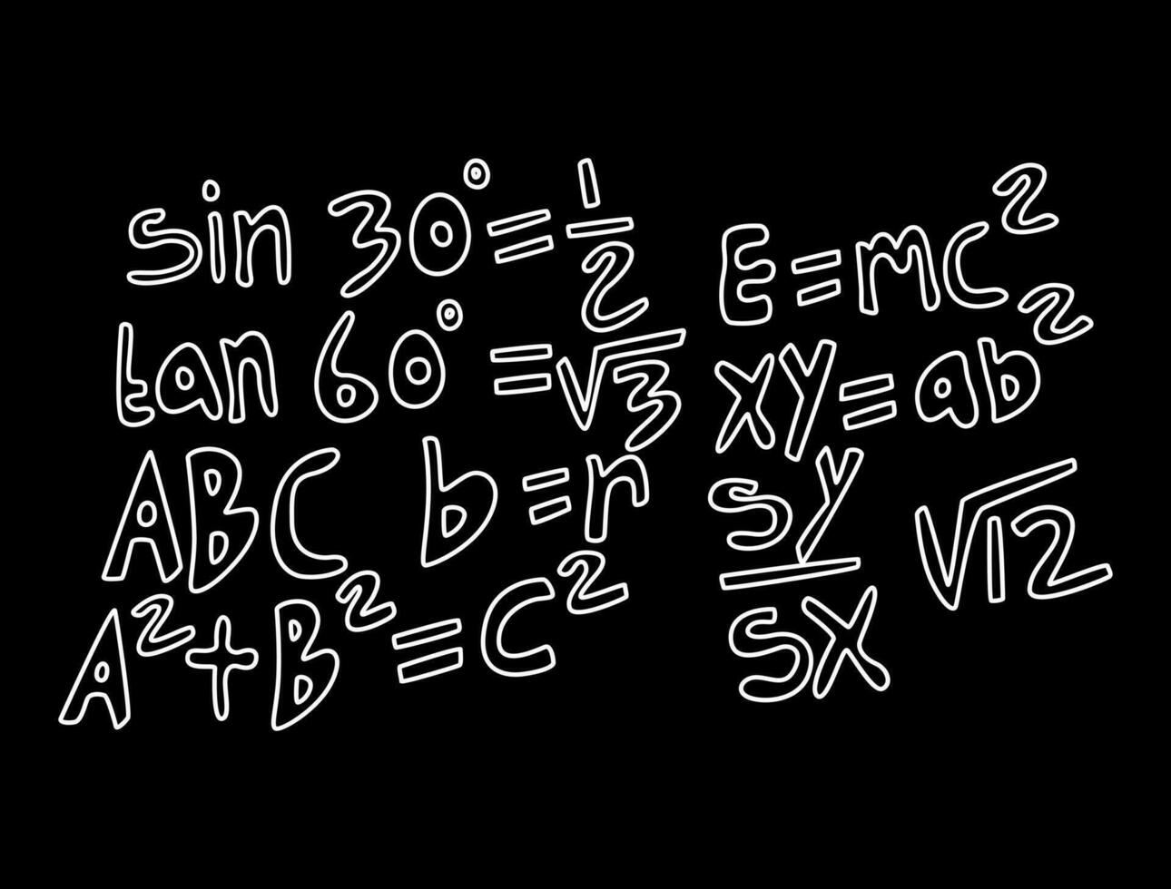 Realistic math chalkboard background illustration vector