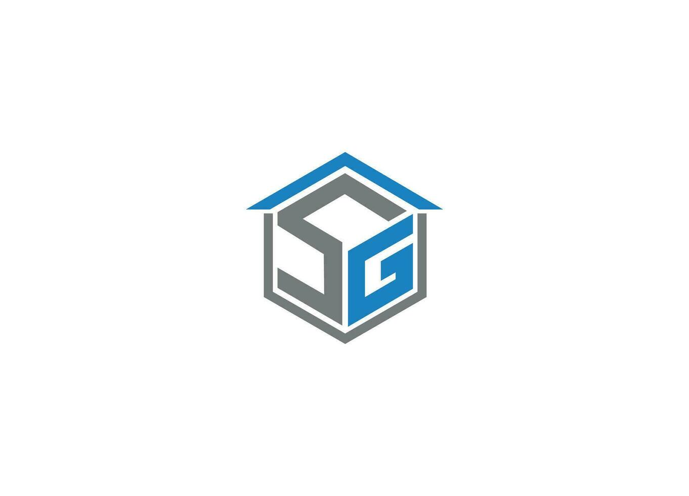 SG creative modern logo design vector icon template