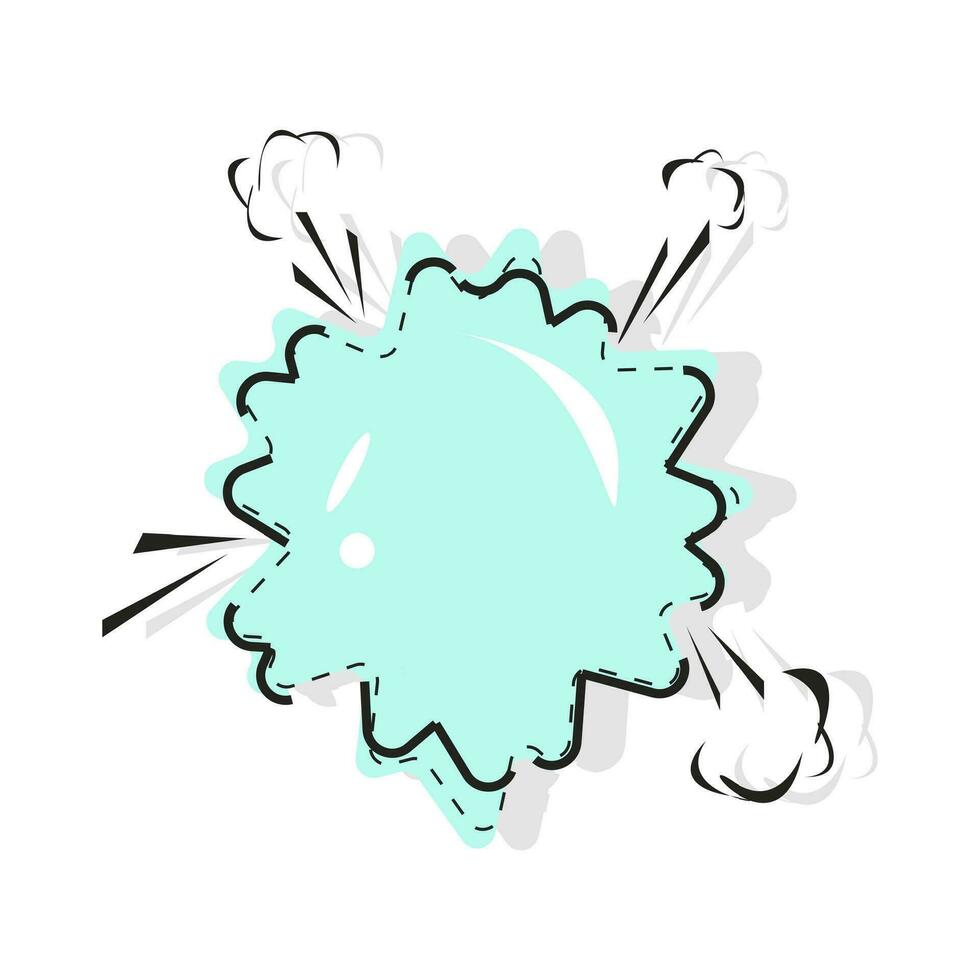 Speech buuble for explosion in comic magazine. Vector speech bubble for communication, thought pop art discussion bubble illustration