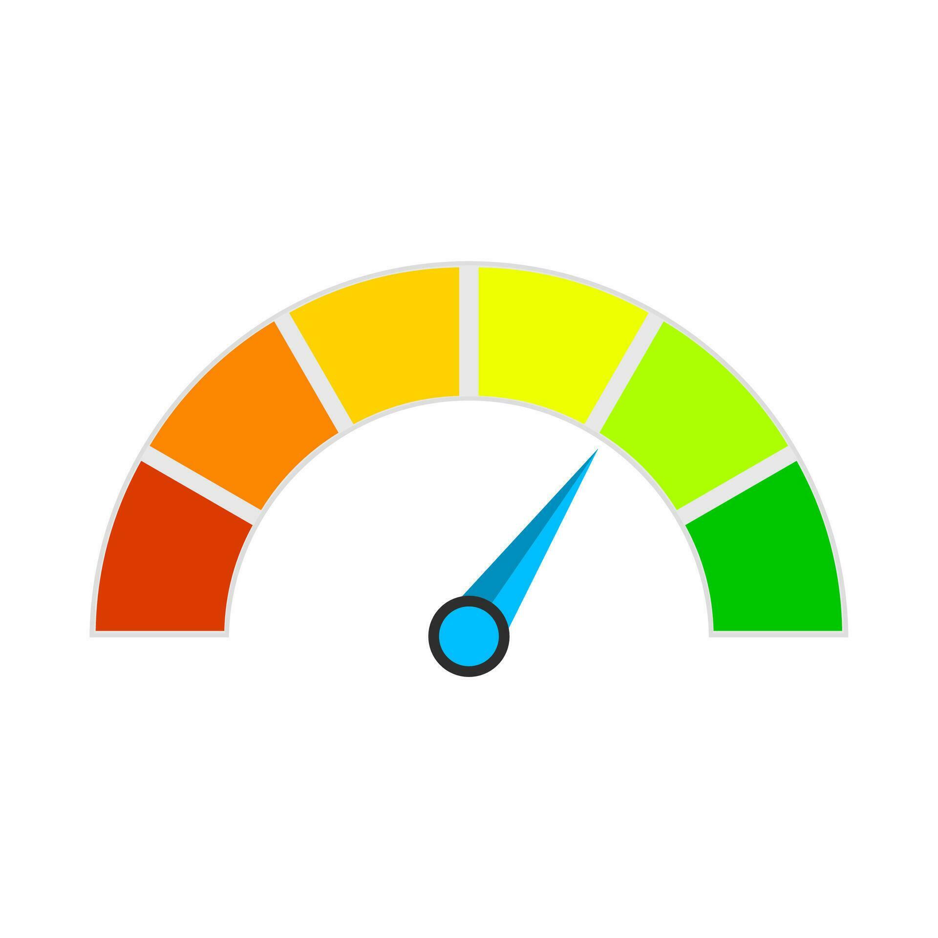 Bright indicator spectrum colored for interface credit score. Vector ...