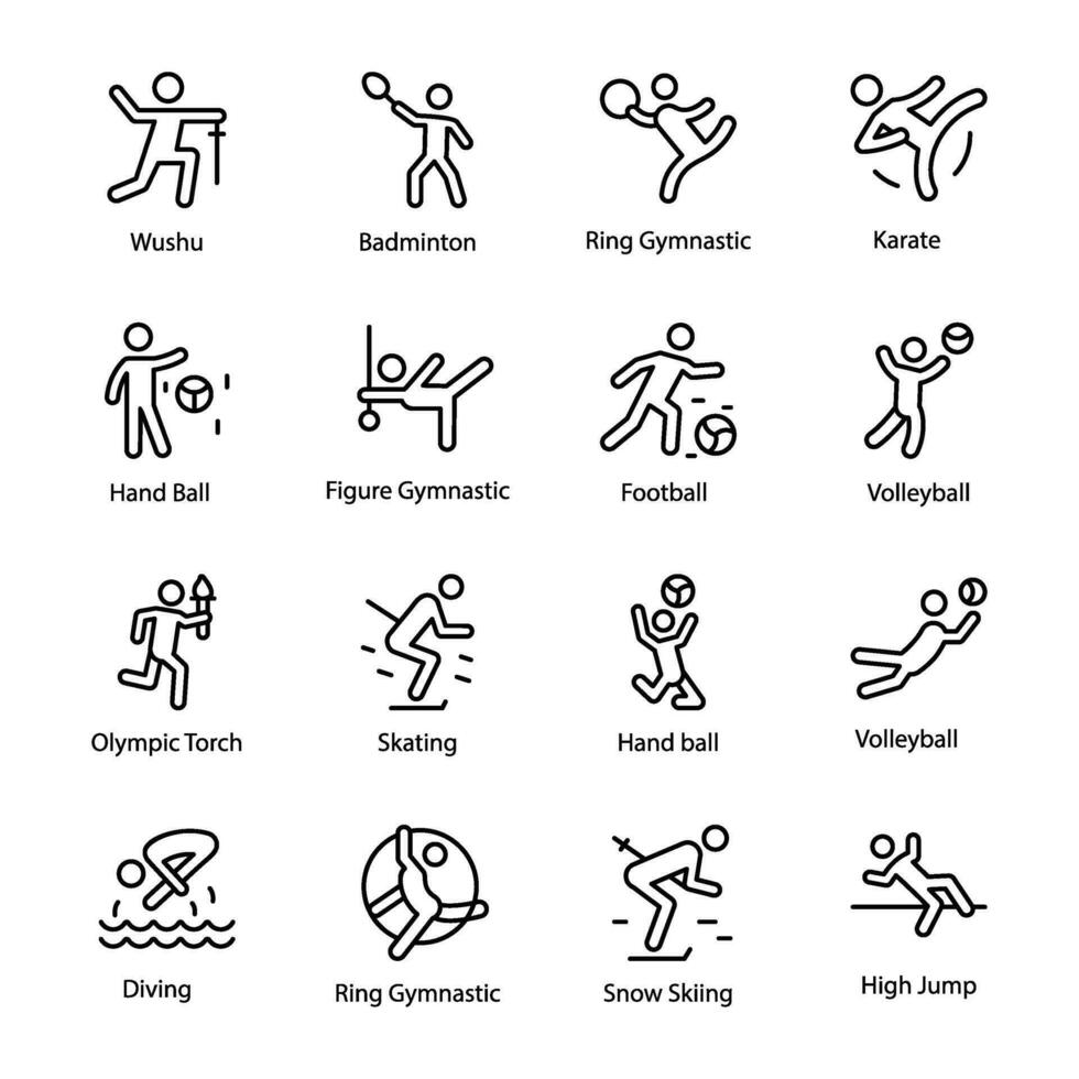 paquete de Deportes y juego de azar icono vectores