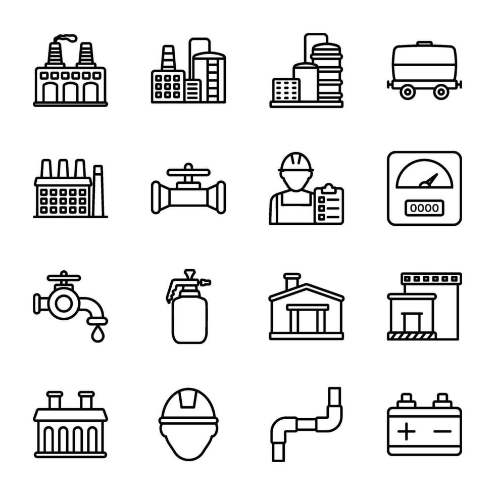 Pack of Industrial Line Vector Icons