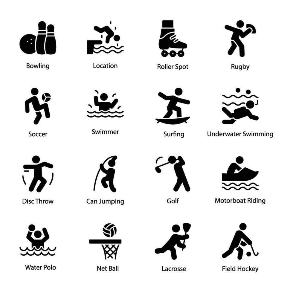 paquete de Deportes icono vectores