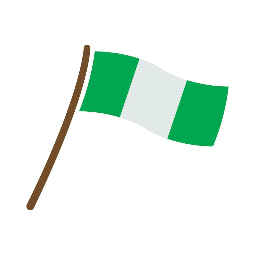 nigerian flag icon vector