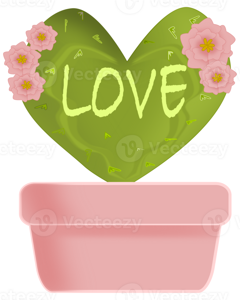 cactus with flowers in a pot png