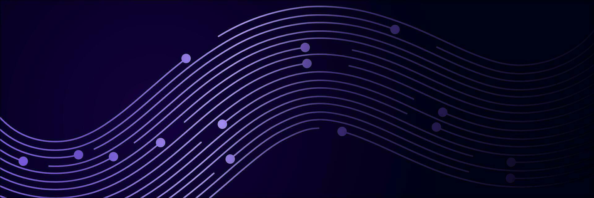 abstract dark elegant background technology with dots lines vector
