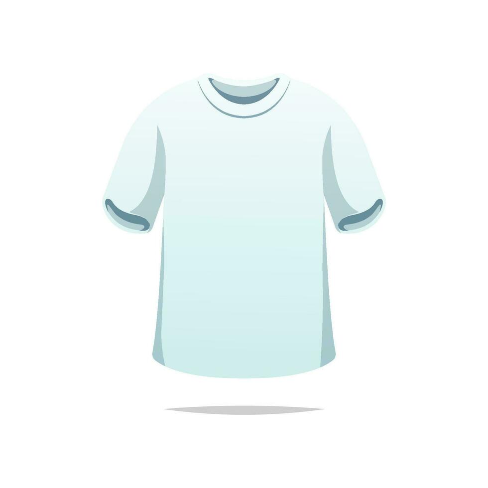 White t-shirt vector isolated on white background