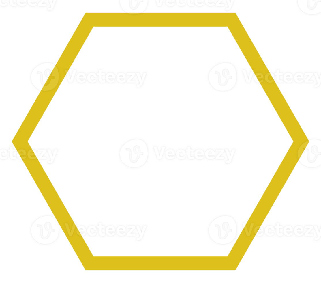 Honeycomb Shape, Beehive or Bee House Form, Hexagonal, can use for Frame, Emblem, Logo Gram, Apps, Pictogram,  Decoration, Ornate, Tile, Mosaic,  Background, Website or Graphic Design Element. PNG