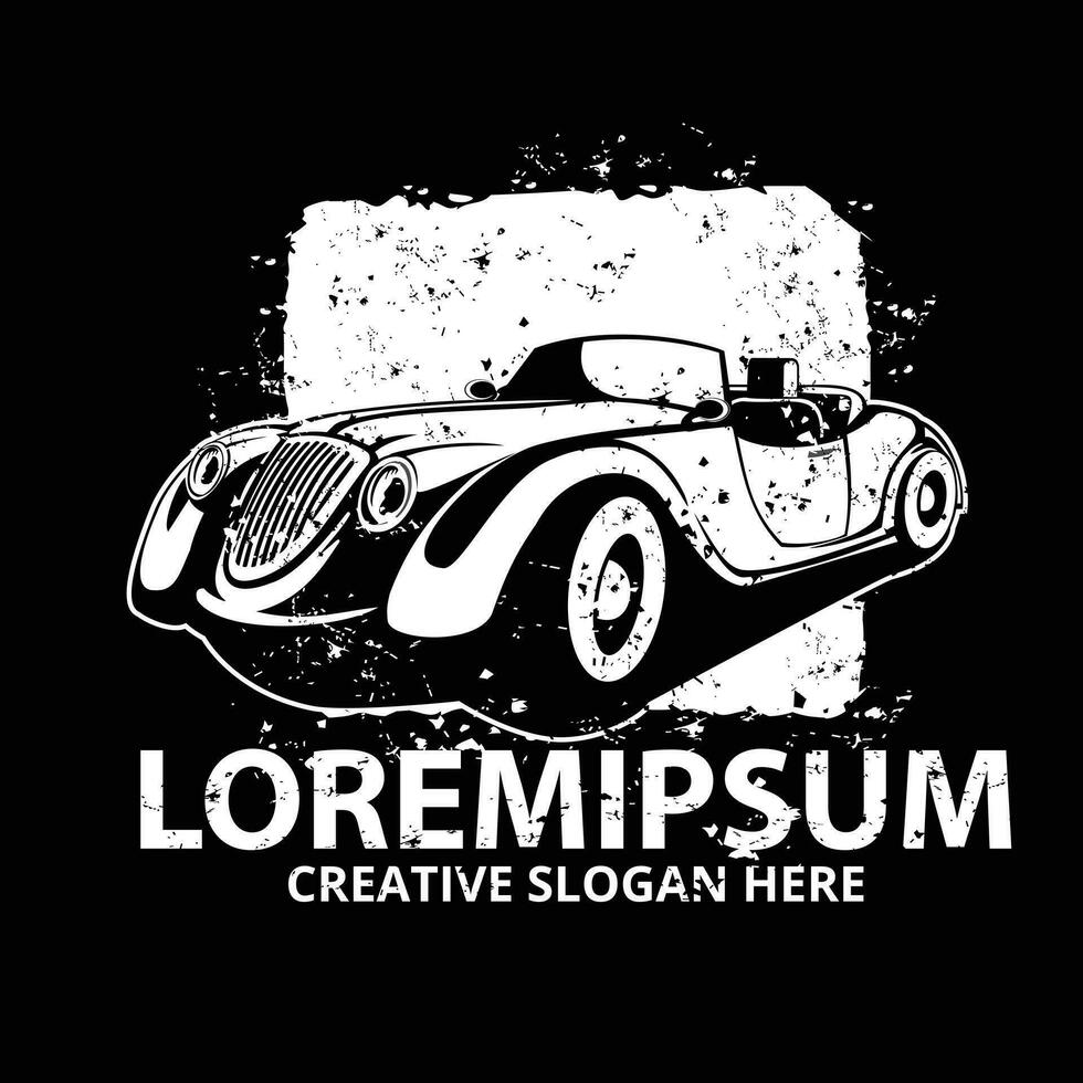 classic car illustration, suitable for t shirt vector