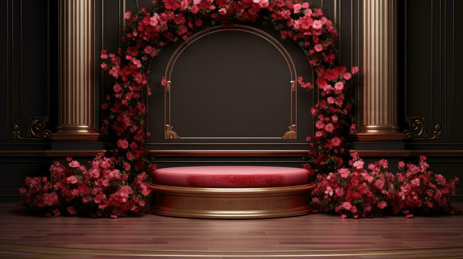 AI generated Serene illustration for your presentation photo