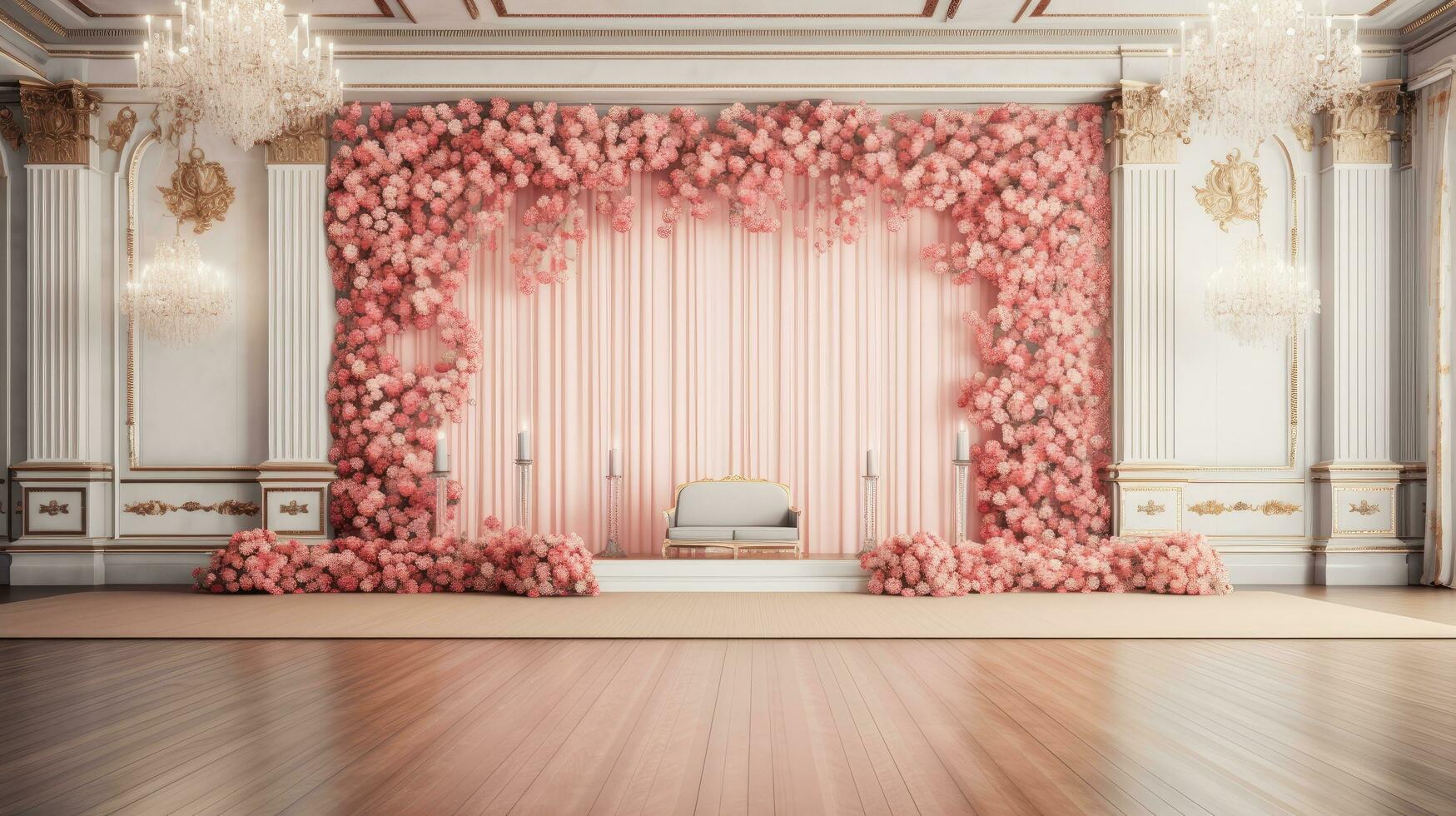 AI generated Elegant marriage concept for your project photo