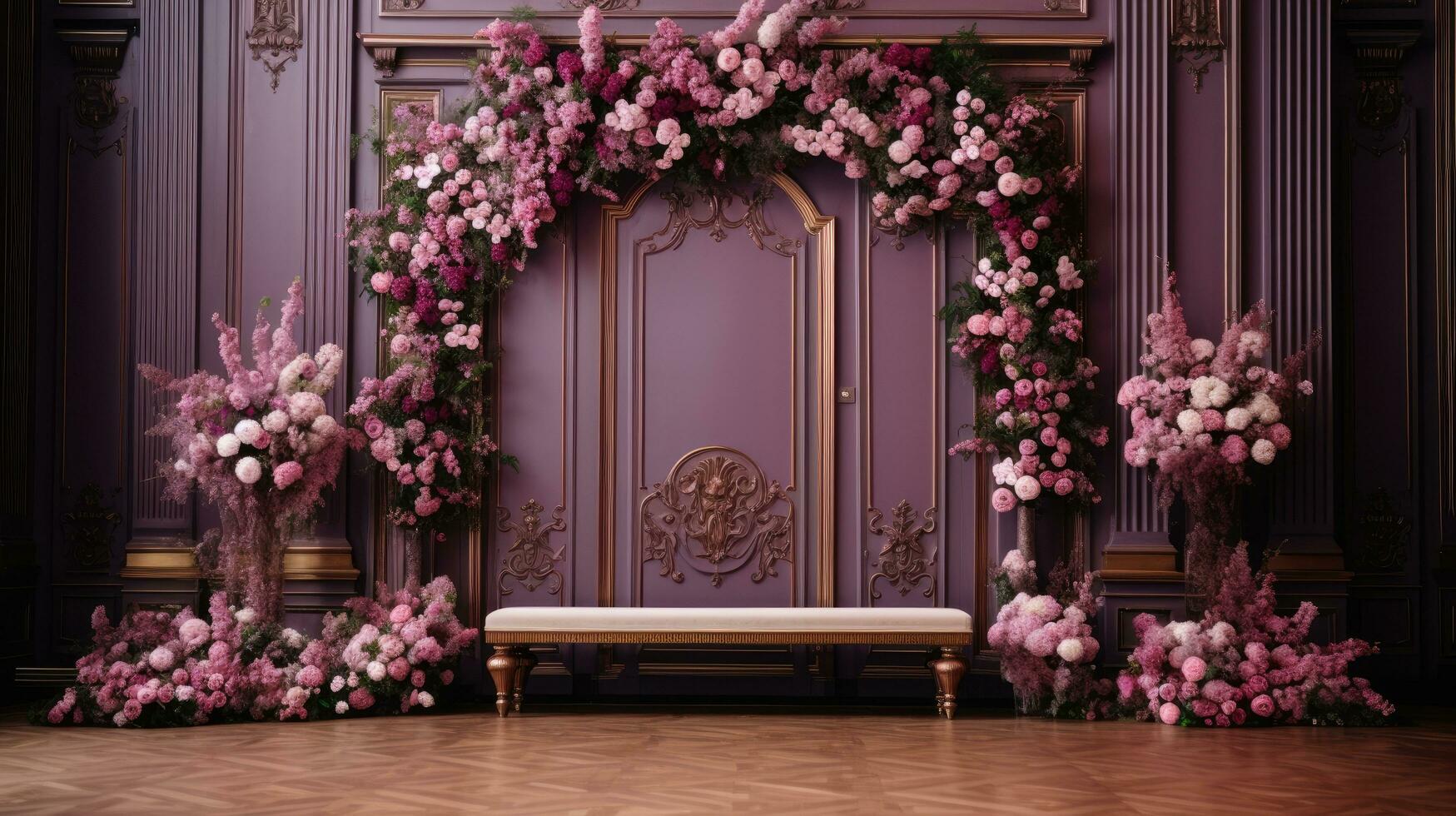 AI generated Opulent wedding design for your creative work photo