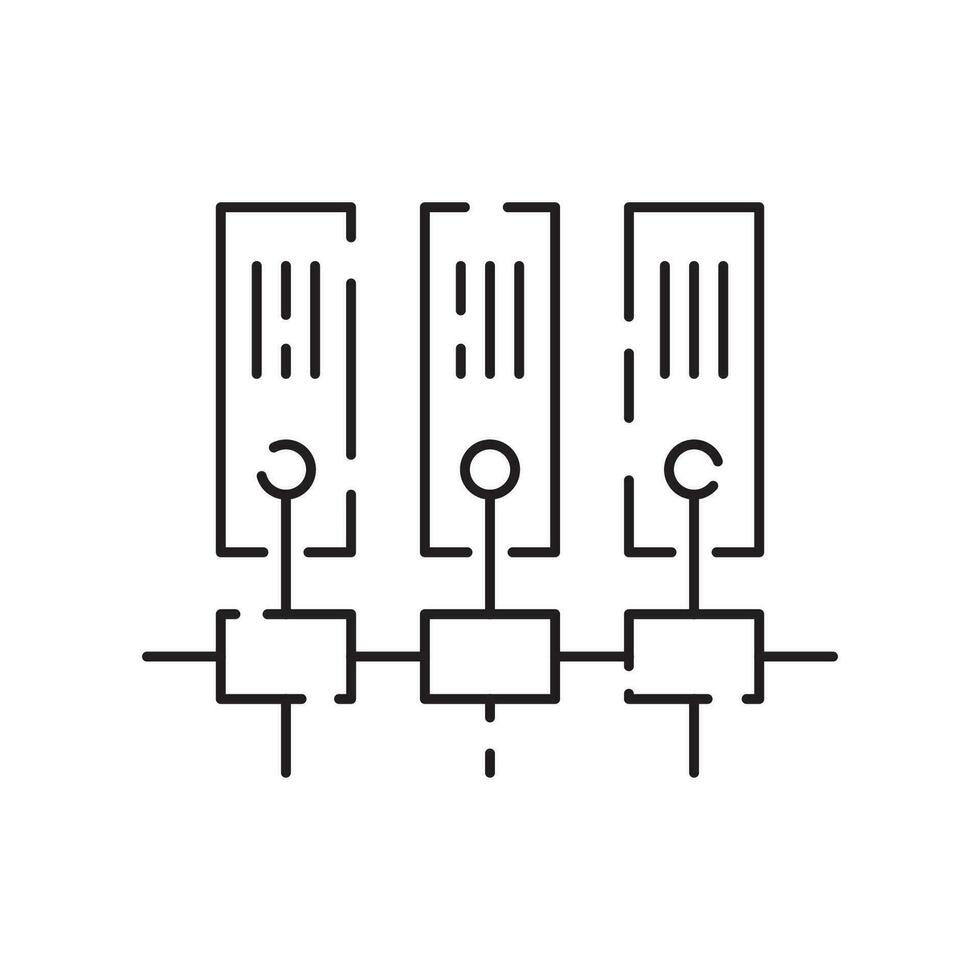 Blockchain and Bitcoin technology line icon set. Vector cryptocurrency icons element. Containing blockchain, distribution, and decentralized finance.
