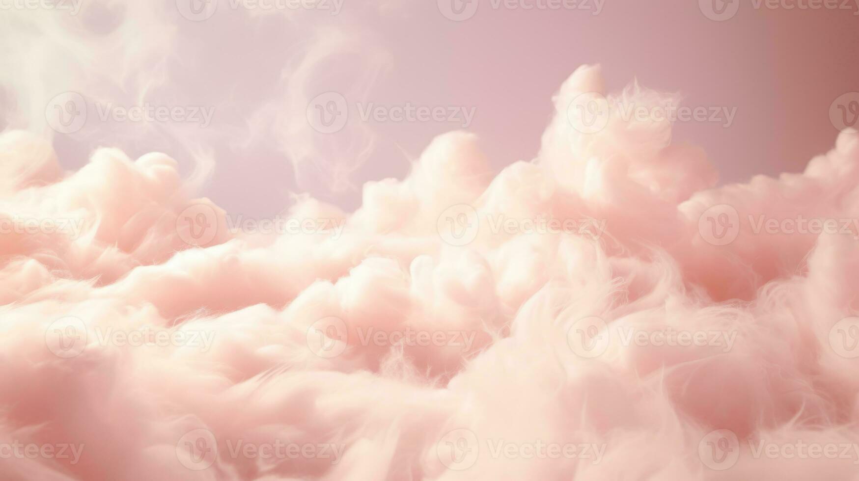 AI generated Peach Fuzz toned sky and clouds. Monochrome background 2024 color of the year. photo