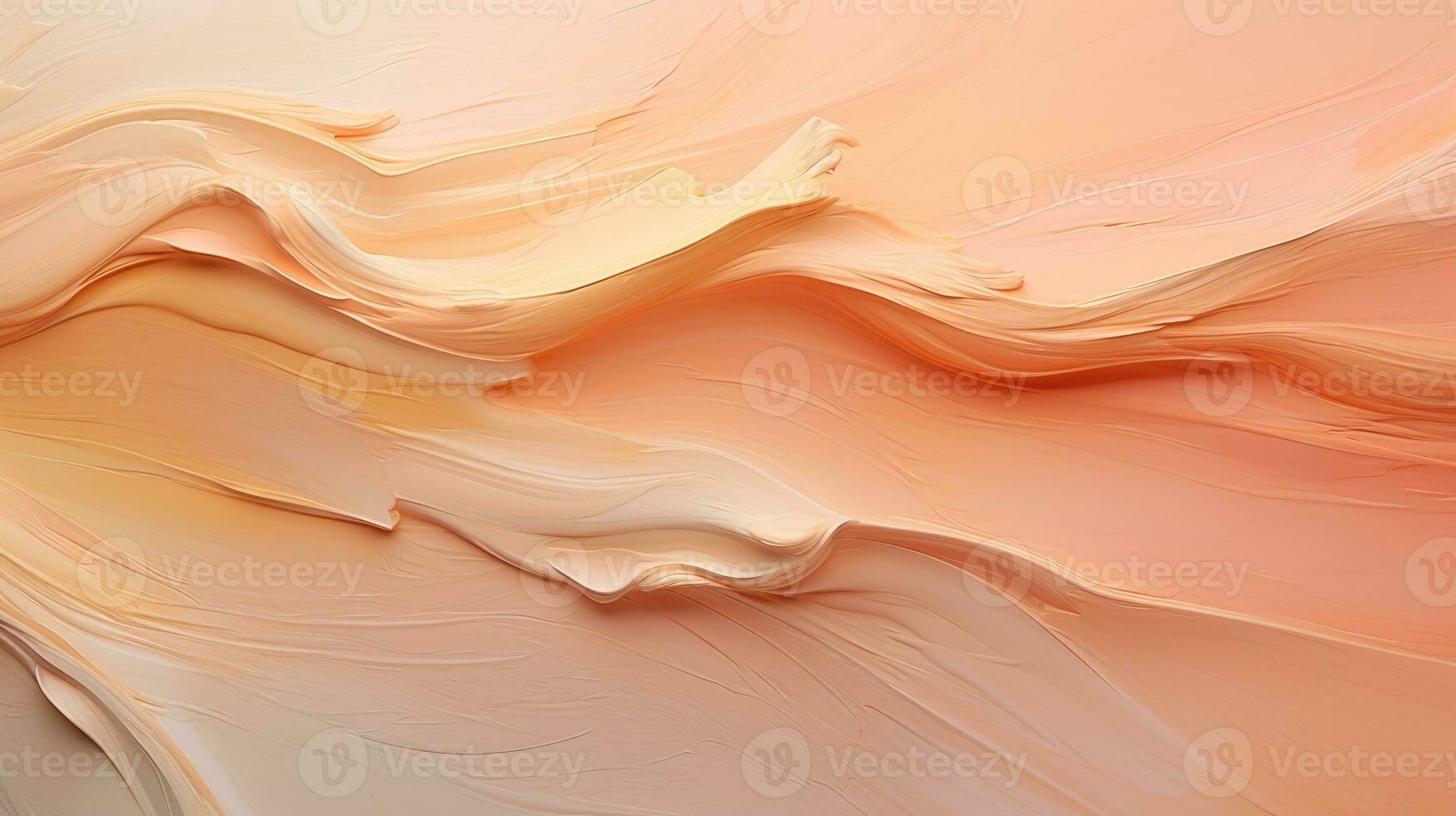 AI generated Oil paint soft peach color. Abstract background photo