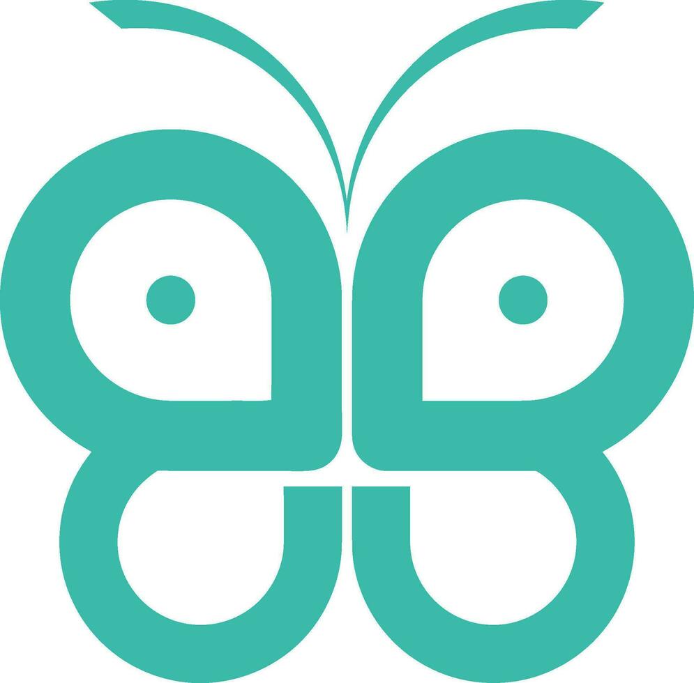 BB butterfly logo vector