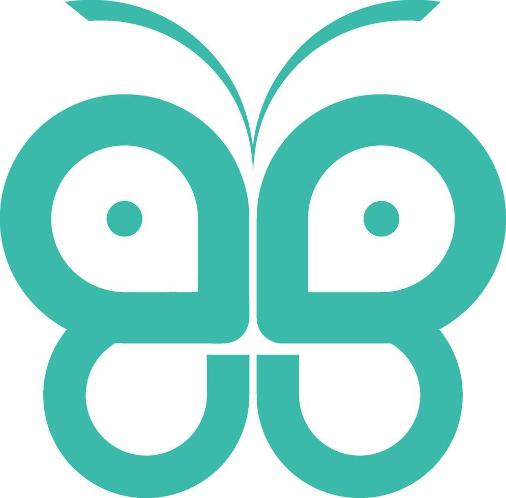 BB butterfly logo vector