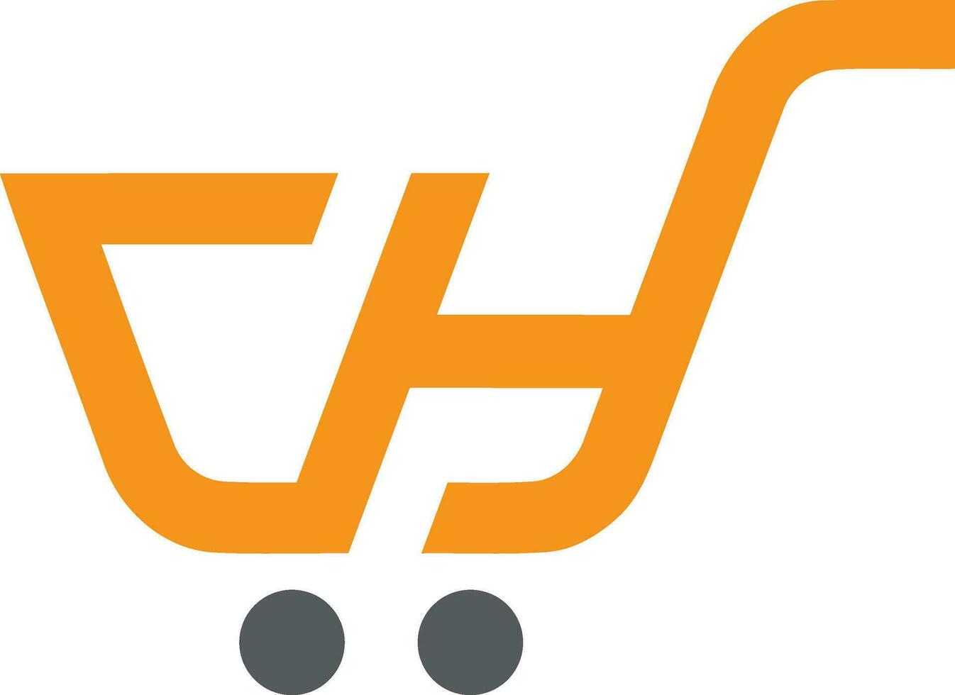 WH Shopping cart Logo vector