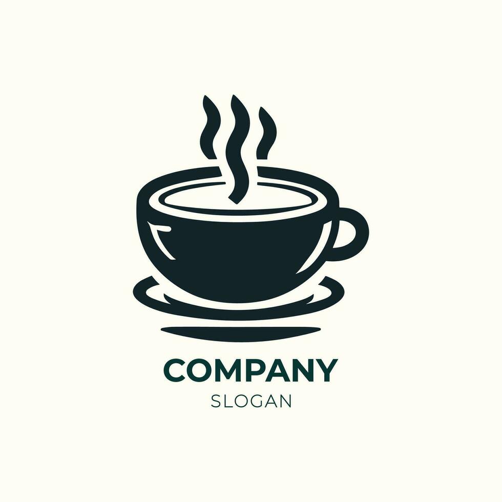 elevando café tienda logo con estilo vector