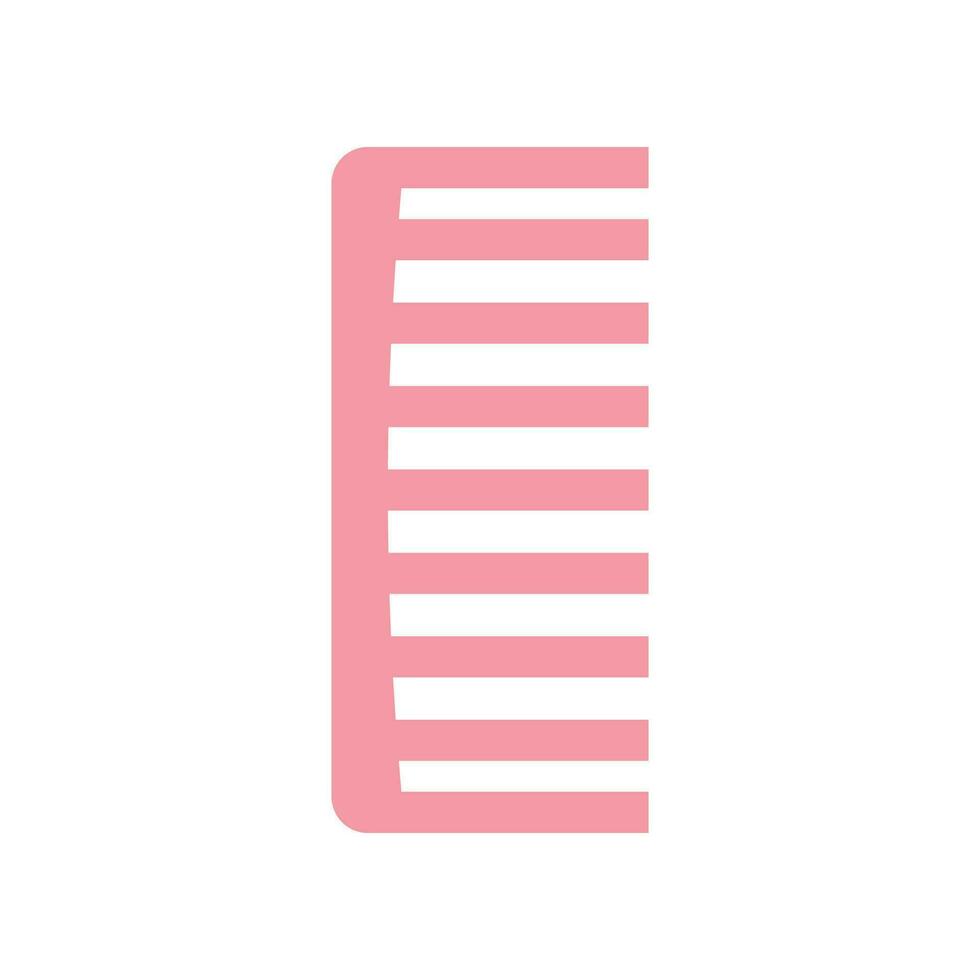 Pink Comb Flat Icon for design. Suitable for infographics, books, banners and other designs vector