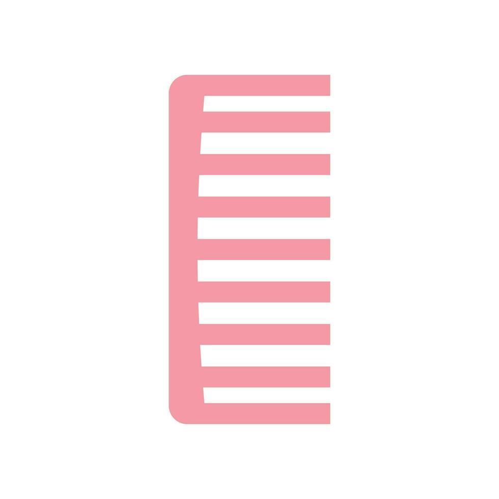 Pink Comb Flat Icon for design. Suitable for infographics, books, banners and other designs vector