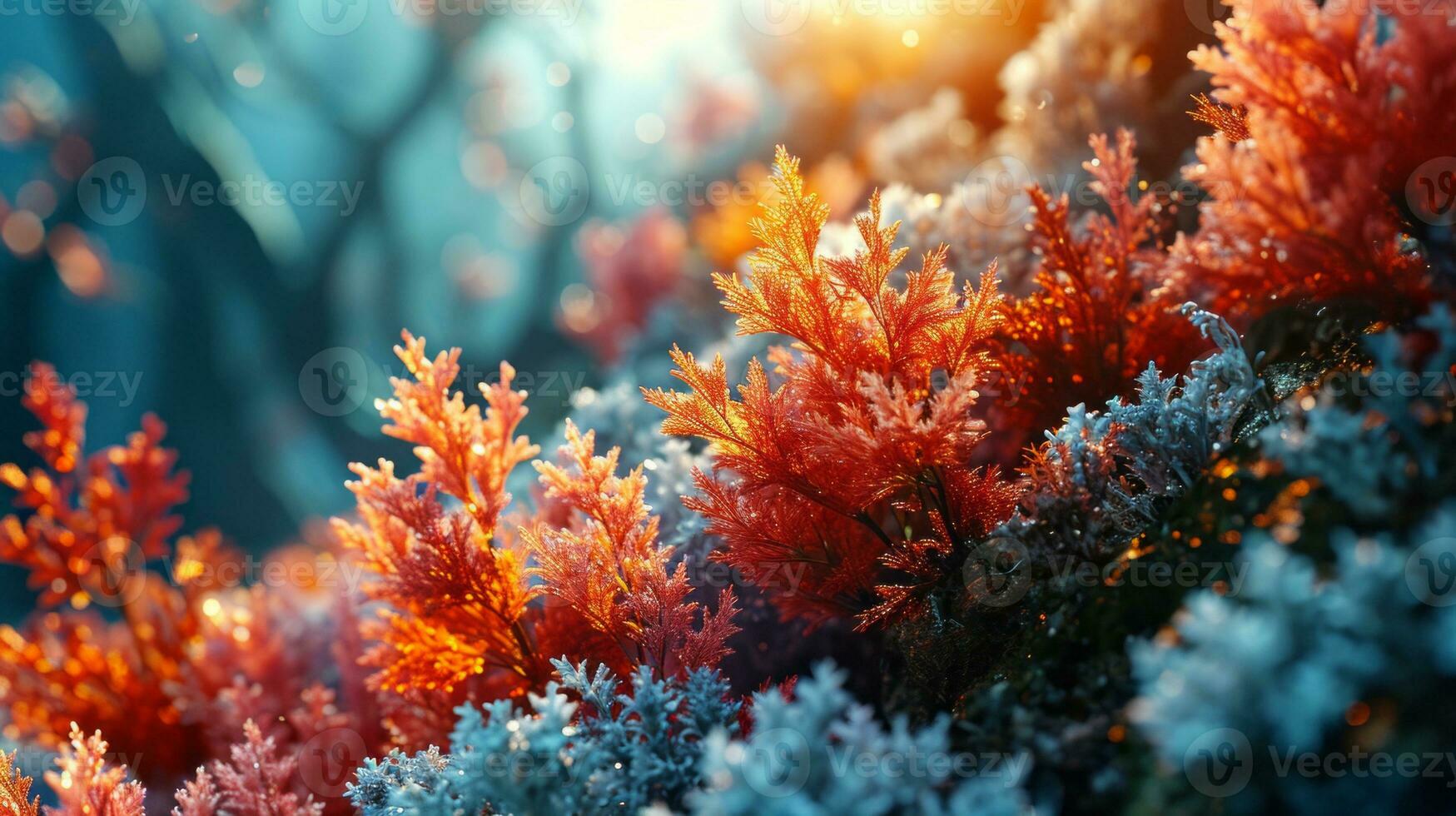 AI generated Floral background. Abstract futuristic background photo