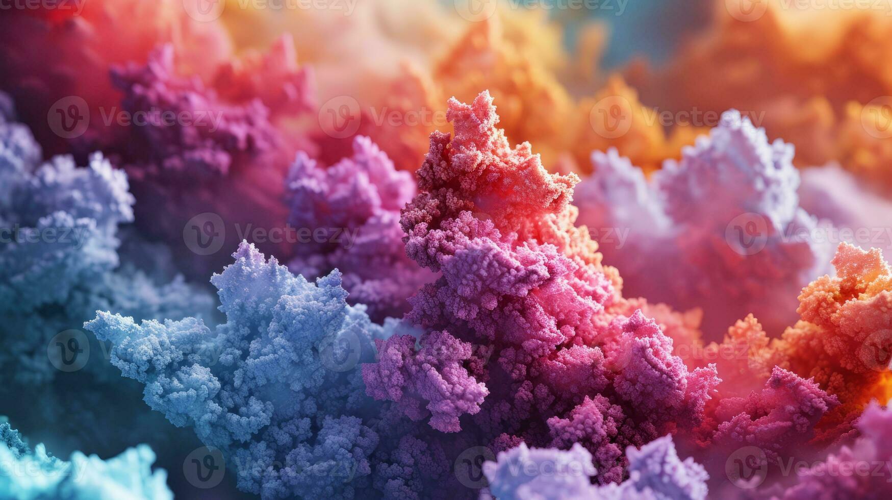 AI generated Floral background. Abstract futuristic background photo
