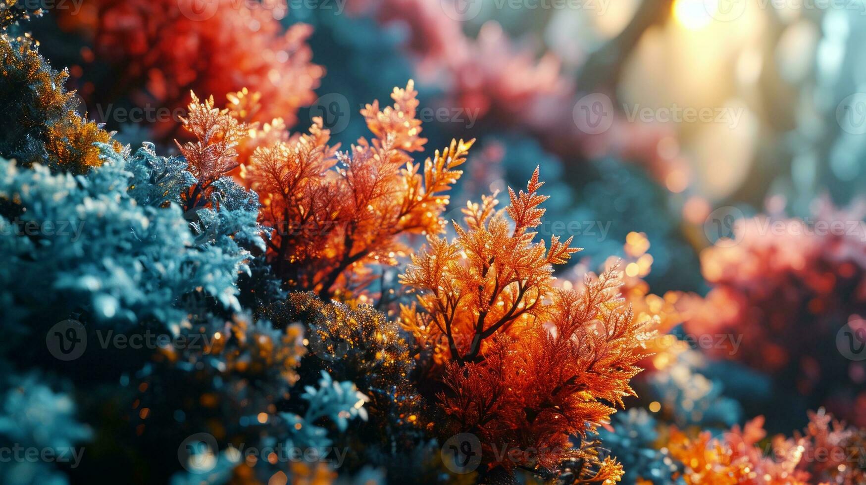 AI generated Floral background. Abstract futuristic background photo
