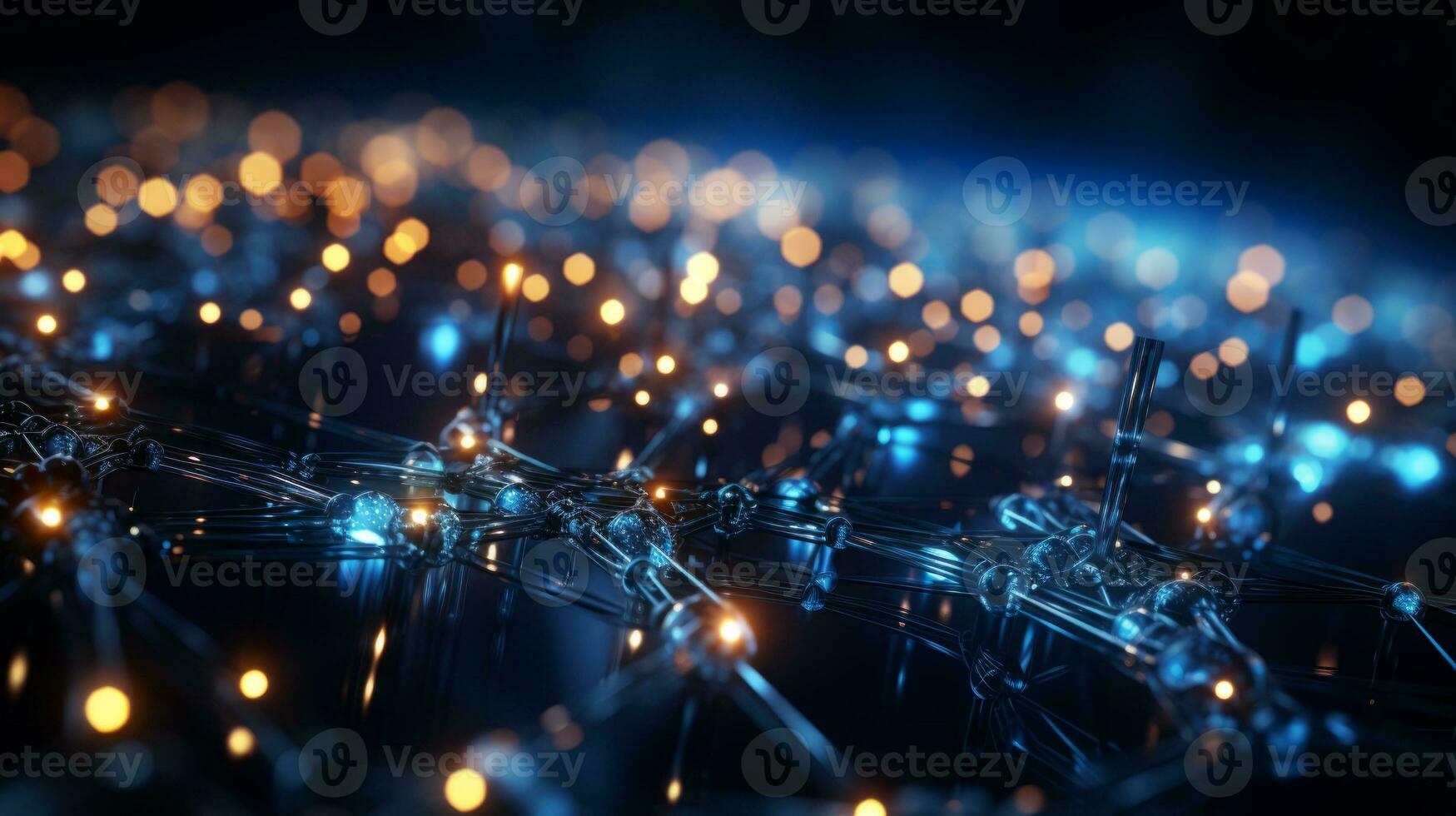 AI generated Technology digital wave background concept photo