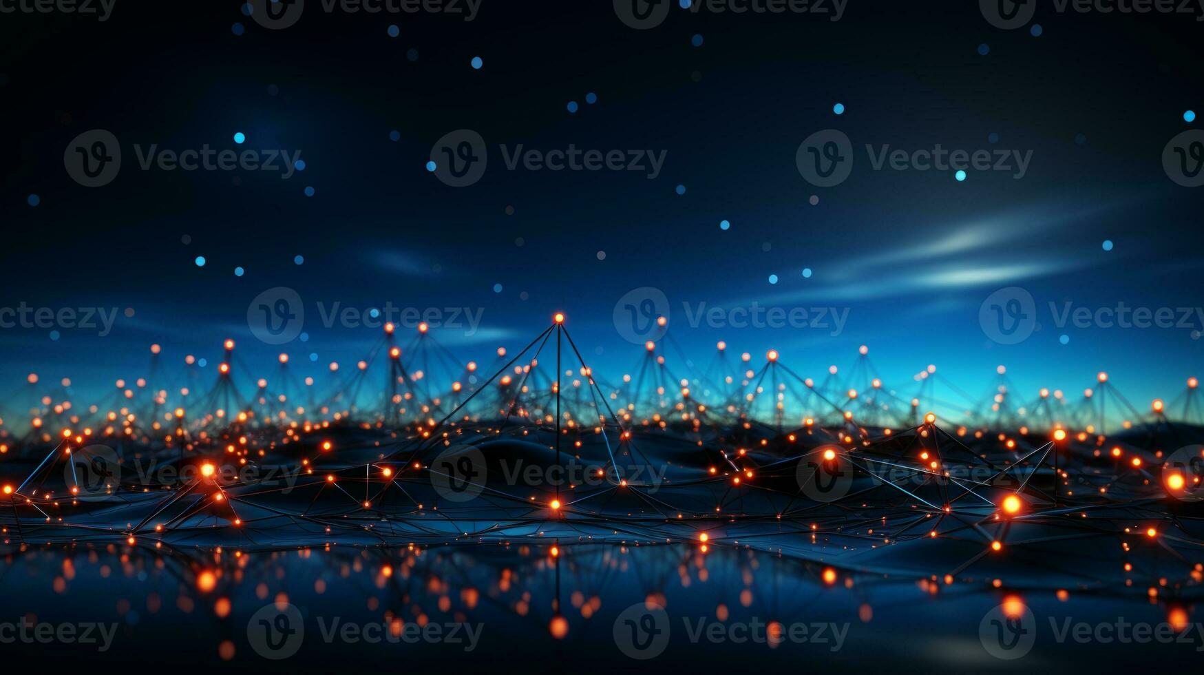 AI generated Network connected in the city 36046052 Stock Photo at Vecteezy