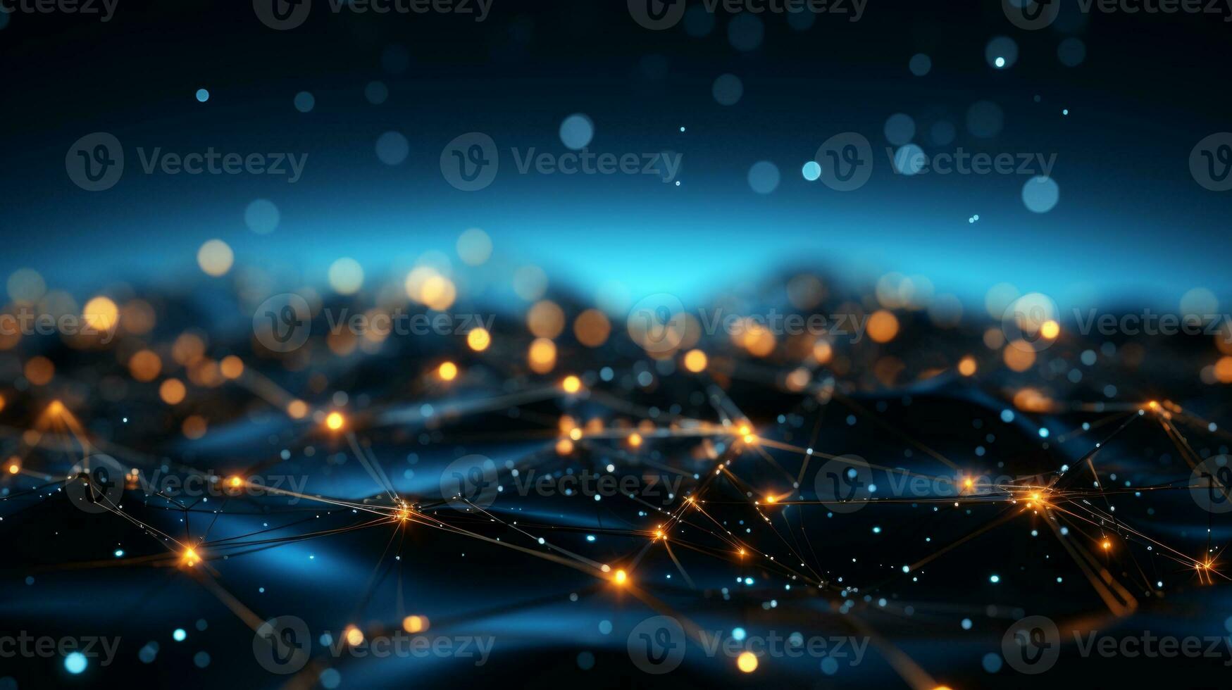 AI generated Digital information flows through networks, Generative AI photo