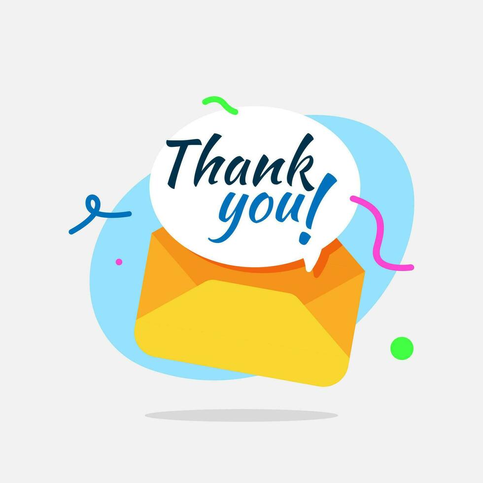 send a greeting or thank you message concept illustration flat design vector. colorful simple modern graphic element for landing page, empty state ui, infographic, icon vector