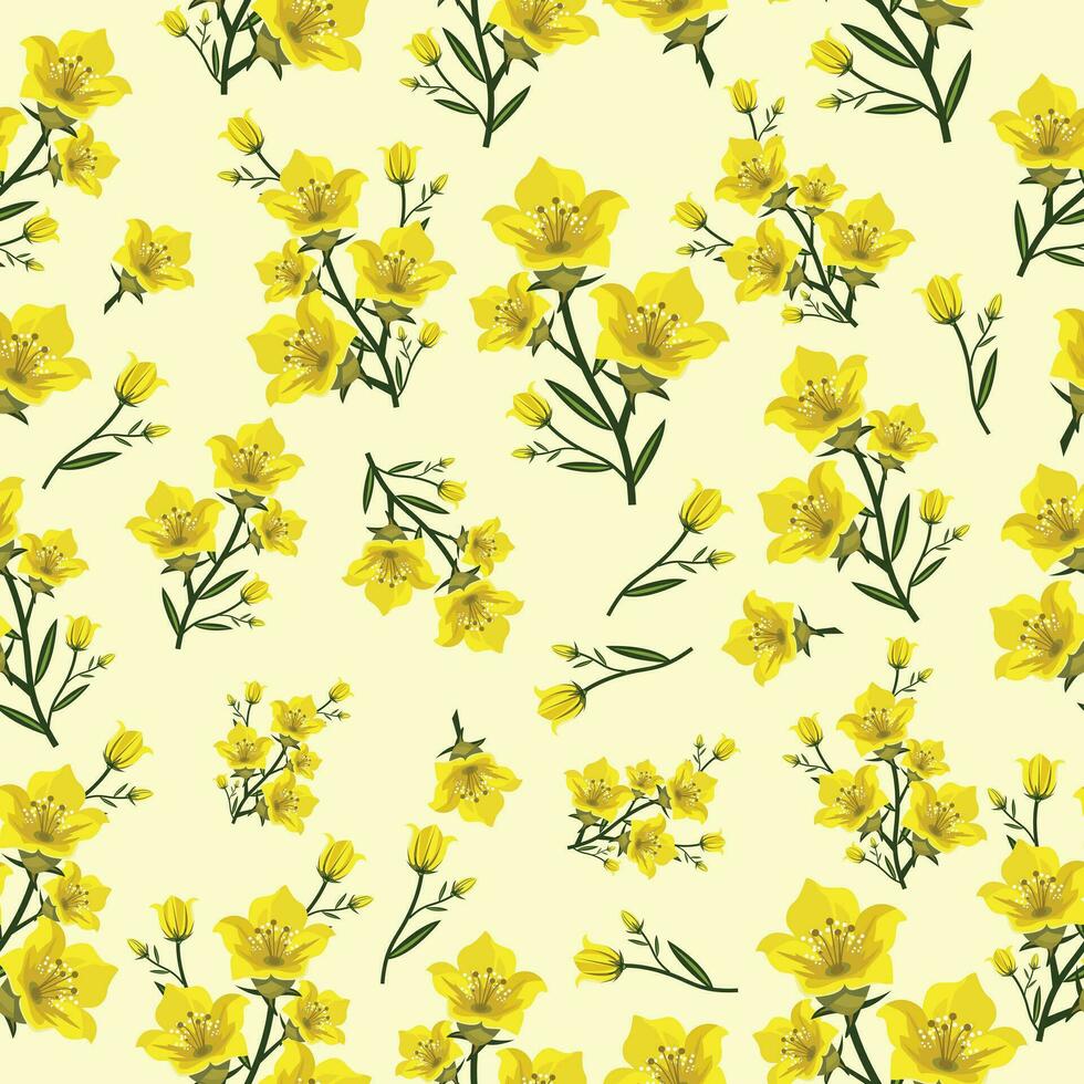 amarillo flores, un ilustración de floral vector