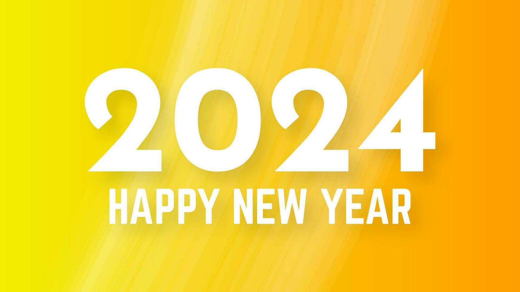 2024 Happy New Year on colorful background vector