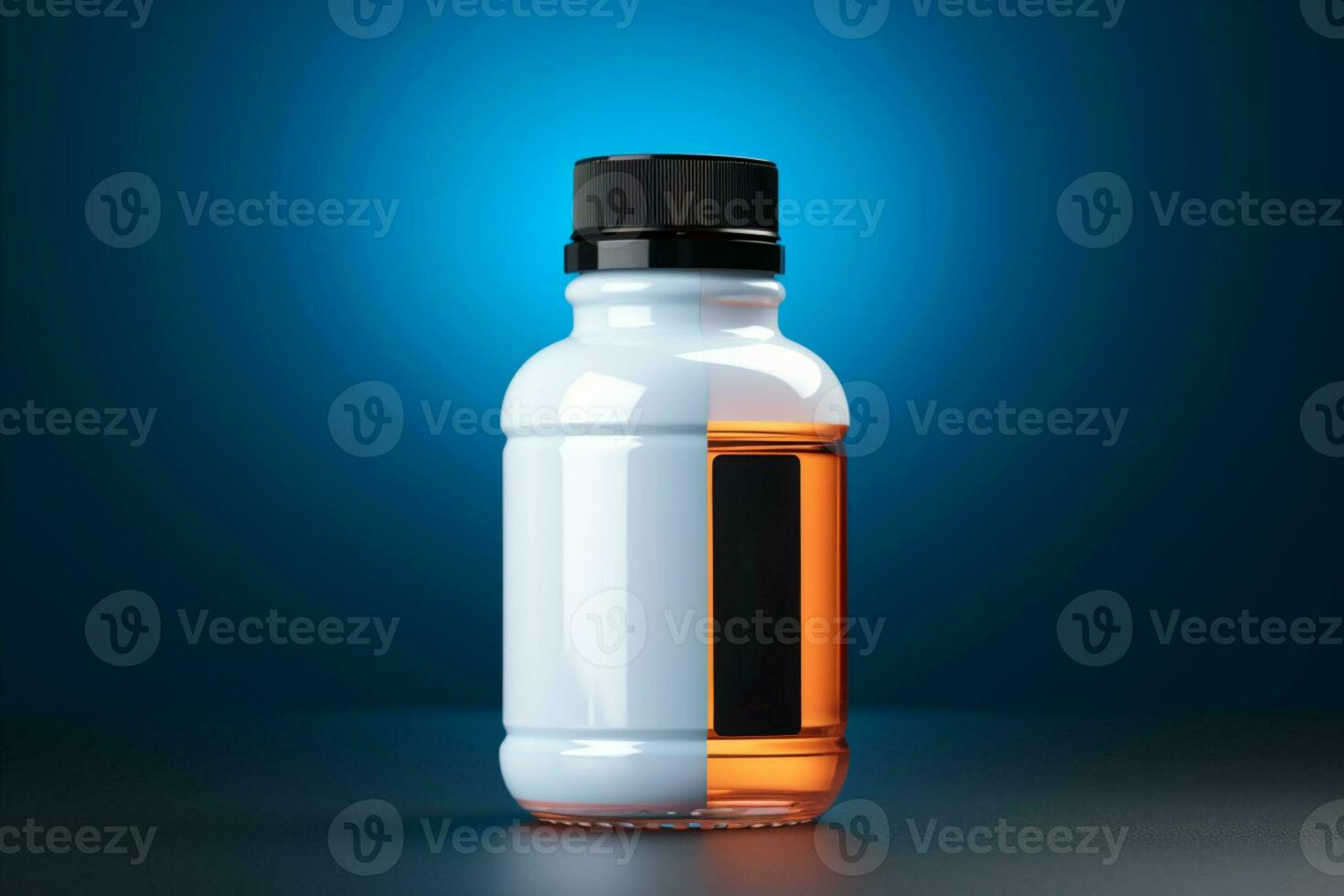 ai generado fotorrealista botella burlarse de arriba para producto presentación exhibiendo diseño variaciones y detalles foto