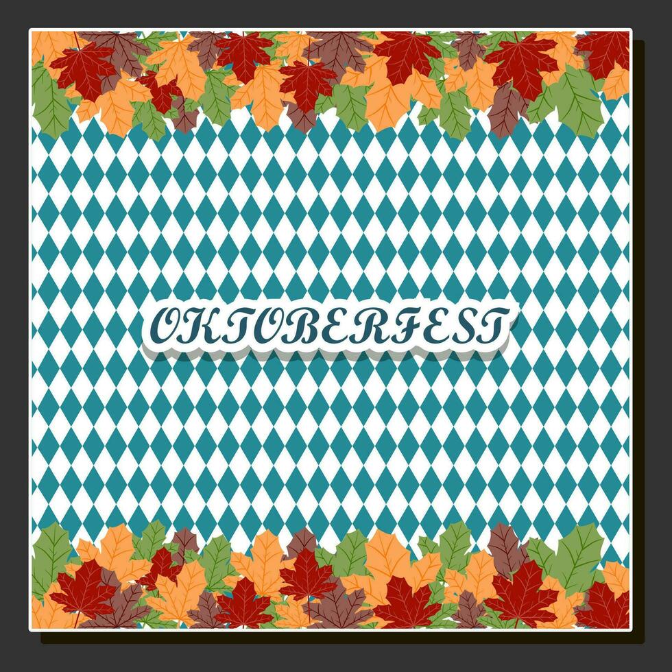 Beautiful illustration on theme of celebrating annual Oktoberfest holiday vector