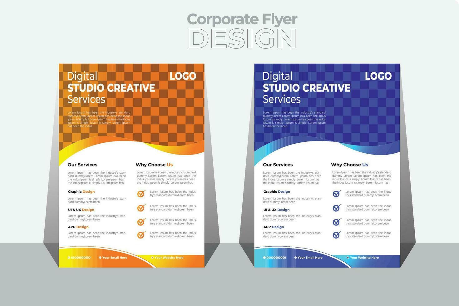 Business flyer design templat. vector