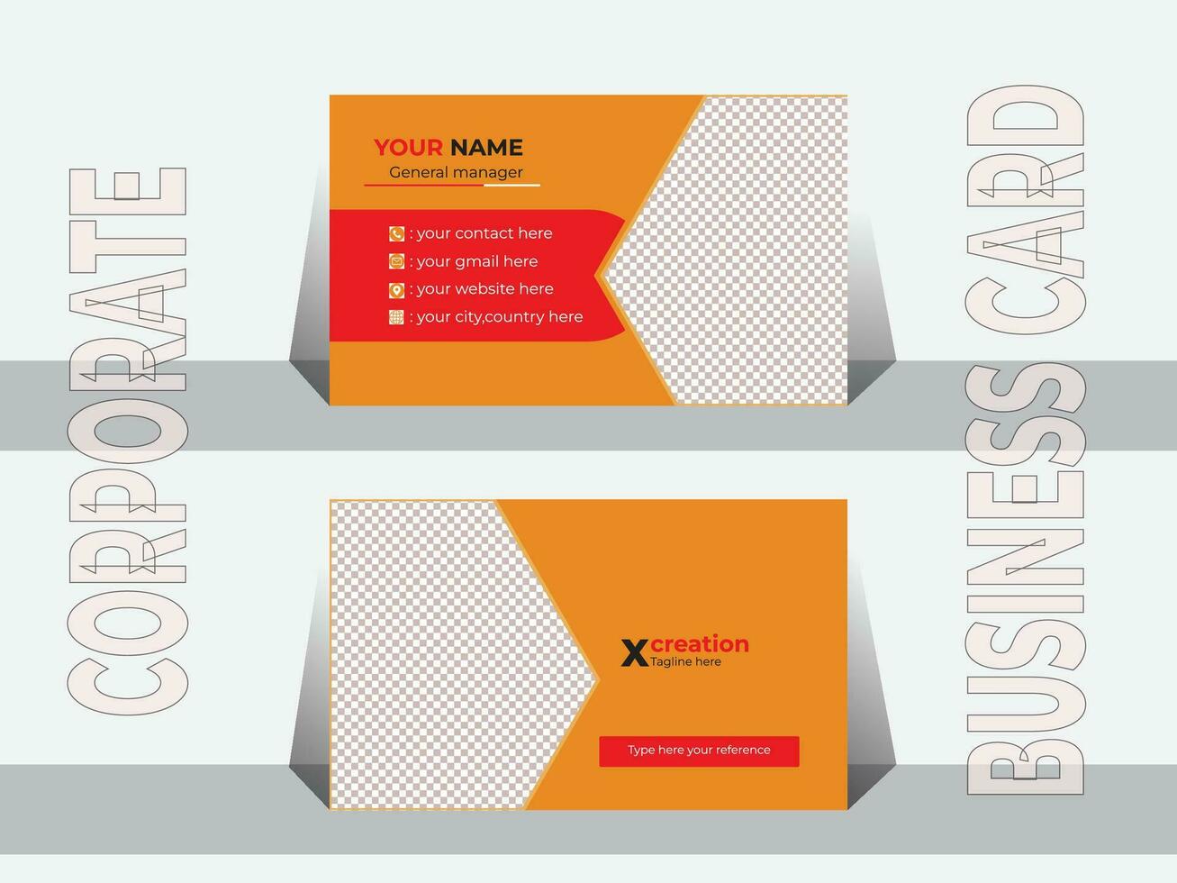 Professional business card design. vector