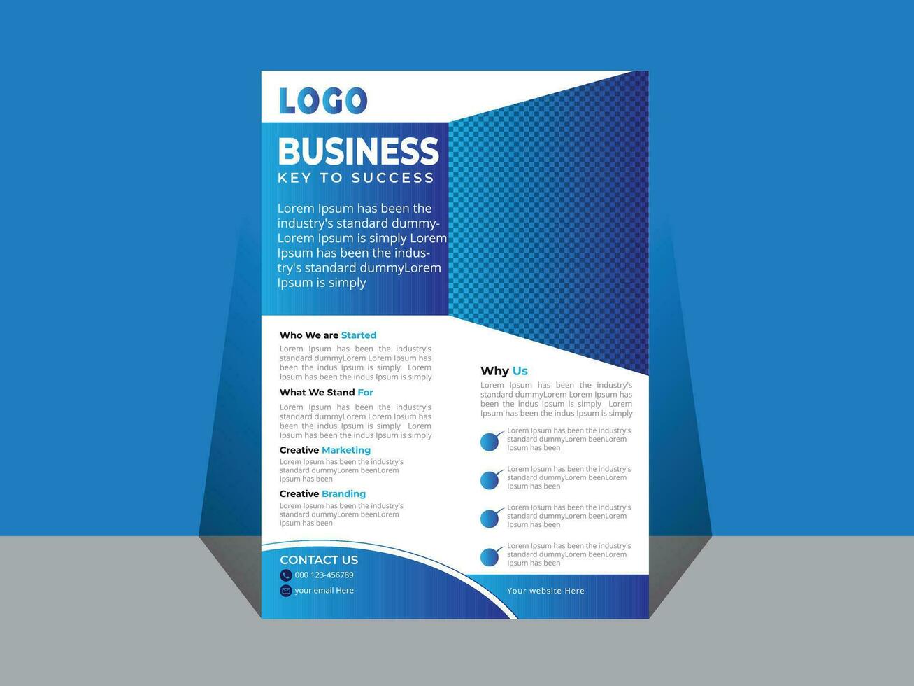 Business flyer design templat. vector