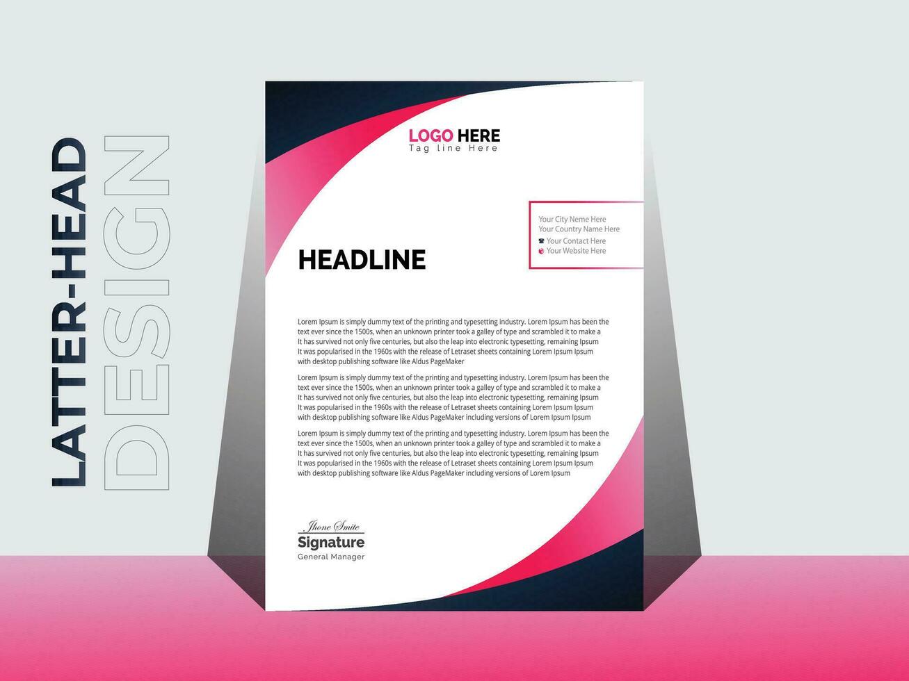 business letterhead design. vector