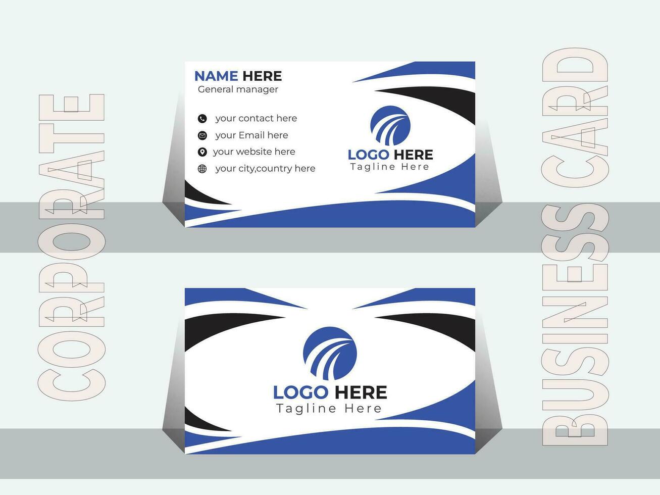 Professional business card design. vector