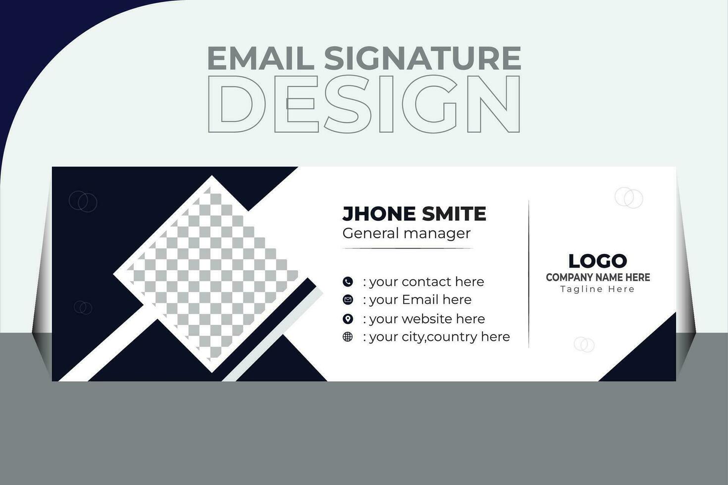 email signature template design or facebook cover template. vector