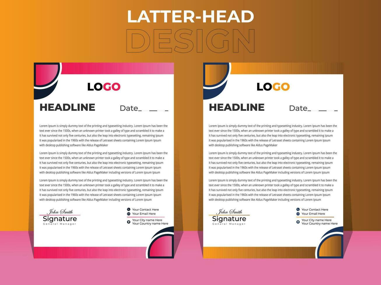 business letterhead design. vector