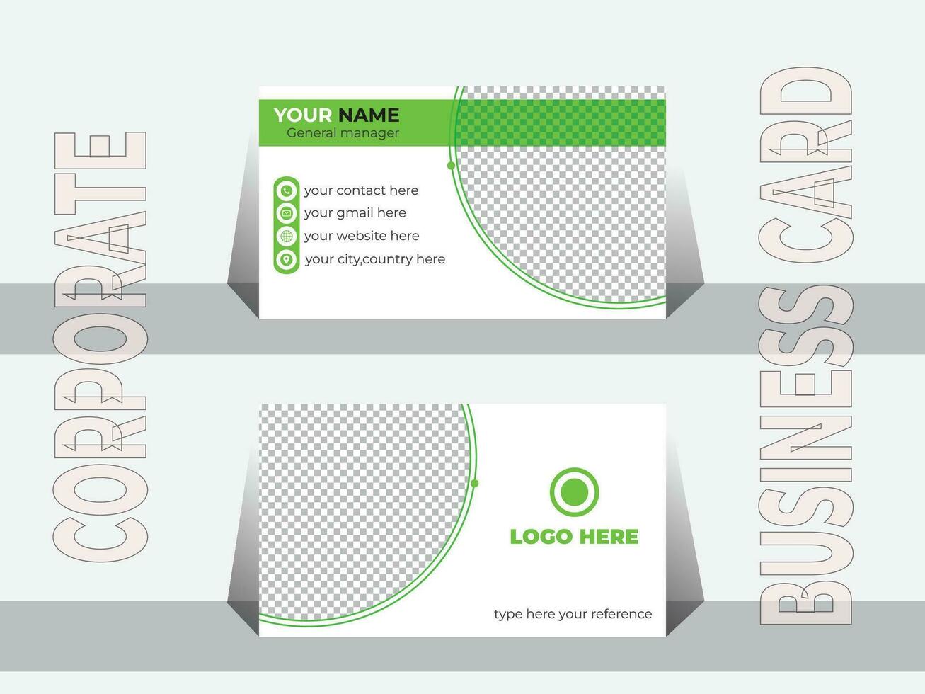 Professional business card design. vector