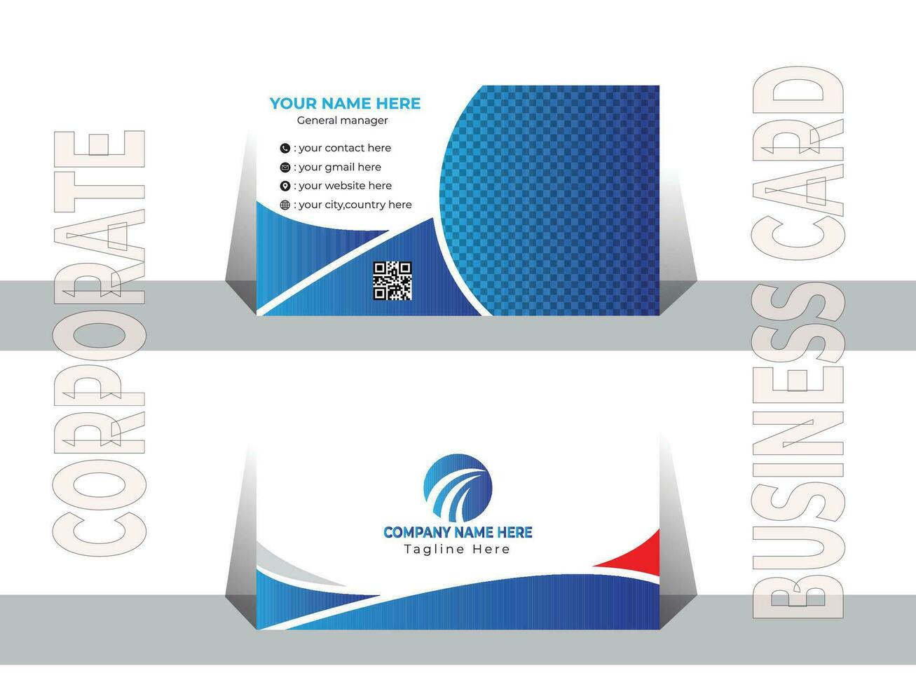 Professional business card design. vector