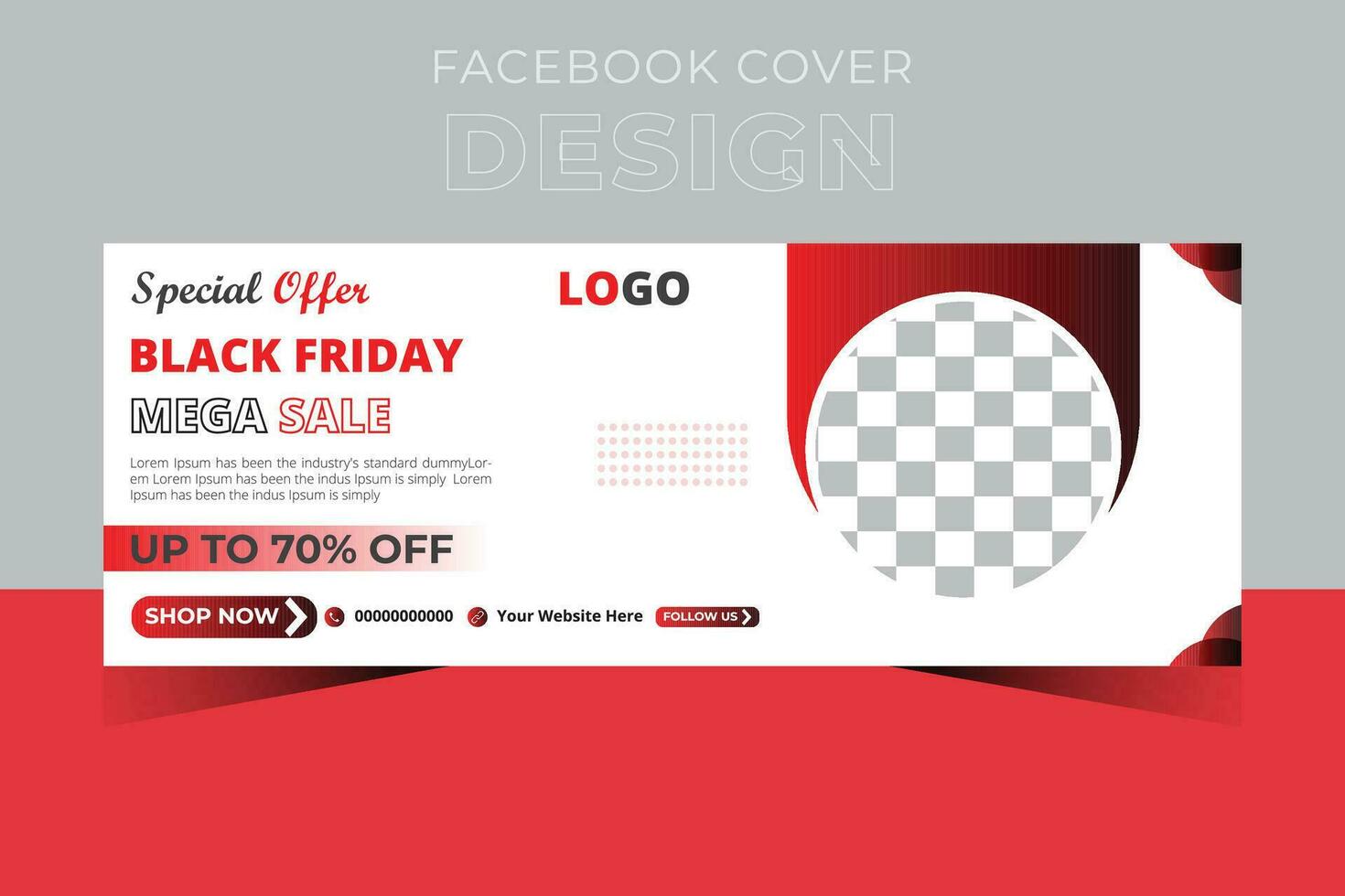 Facebook cover design. vector