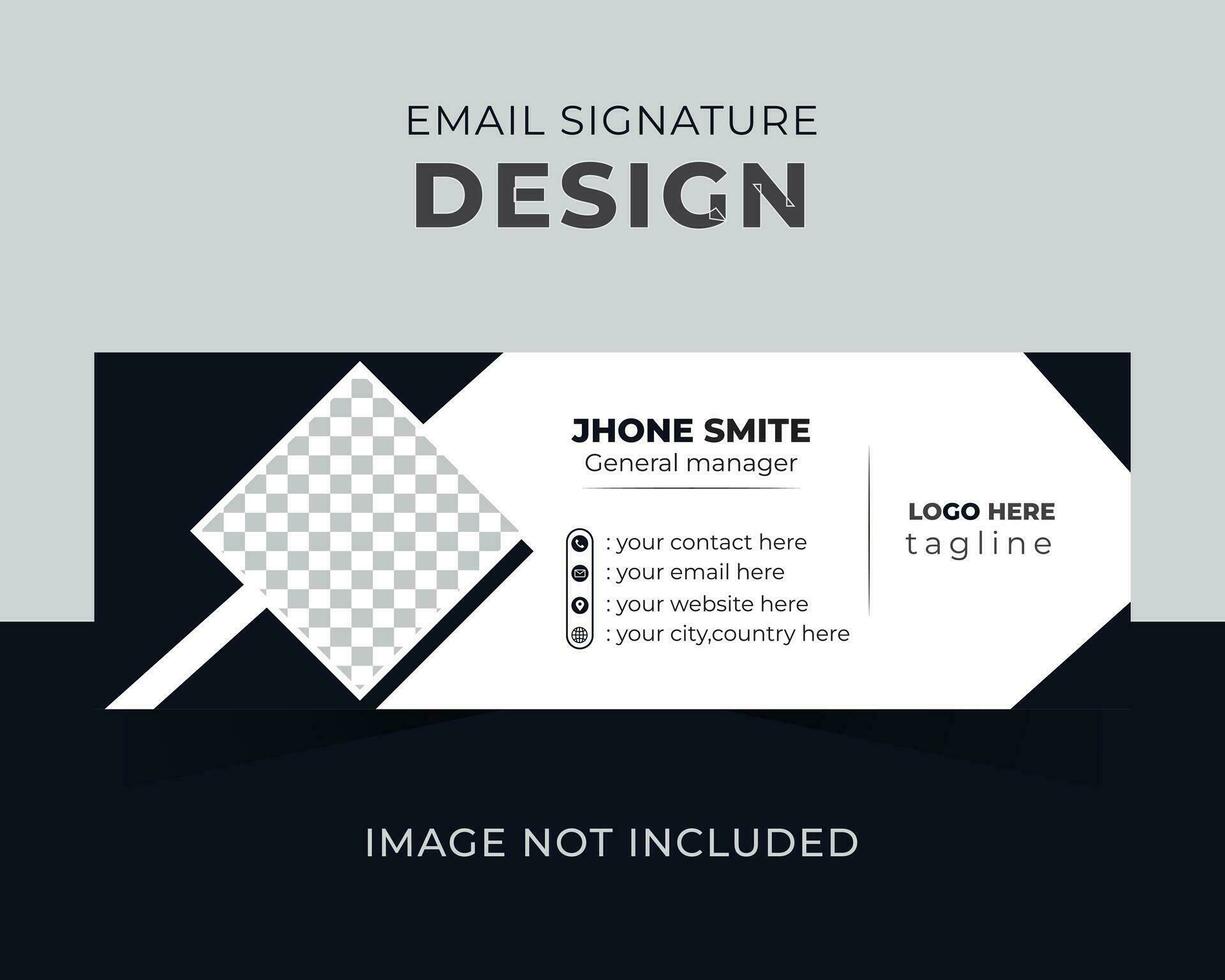 email signature template design or facebook cover template. vector