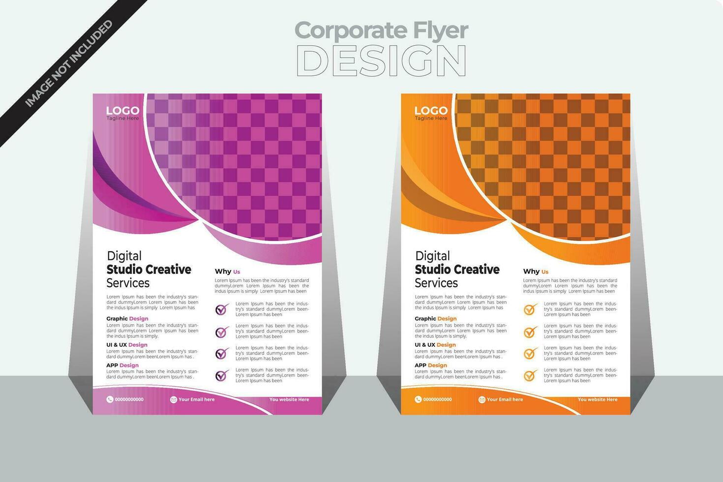 Business flyer design templat. vector