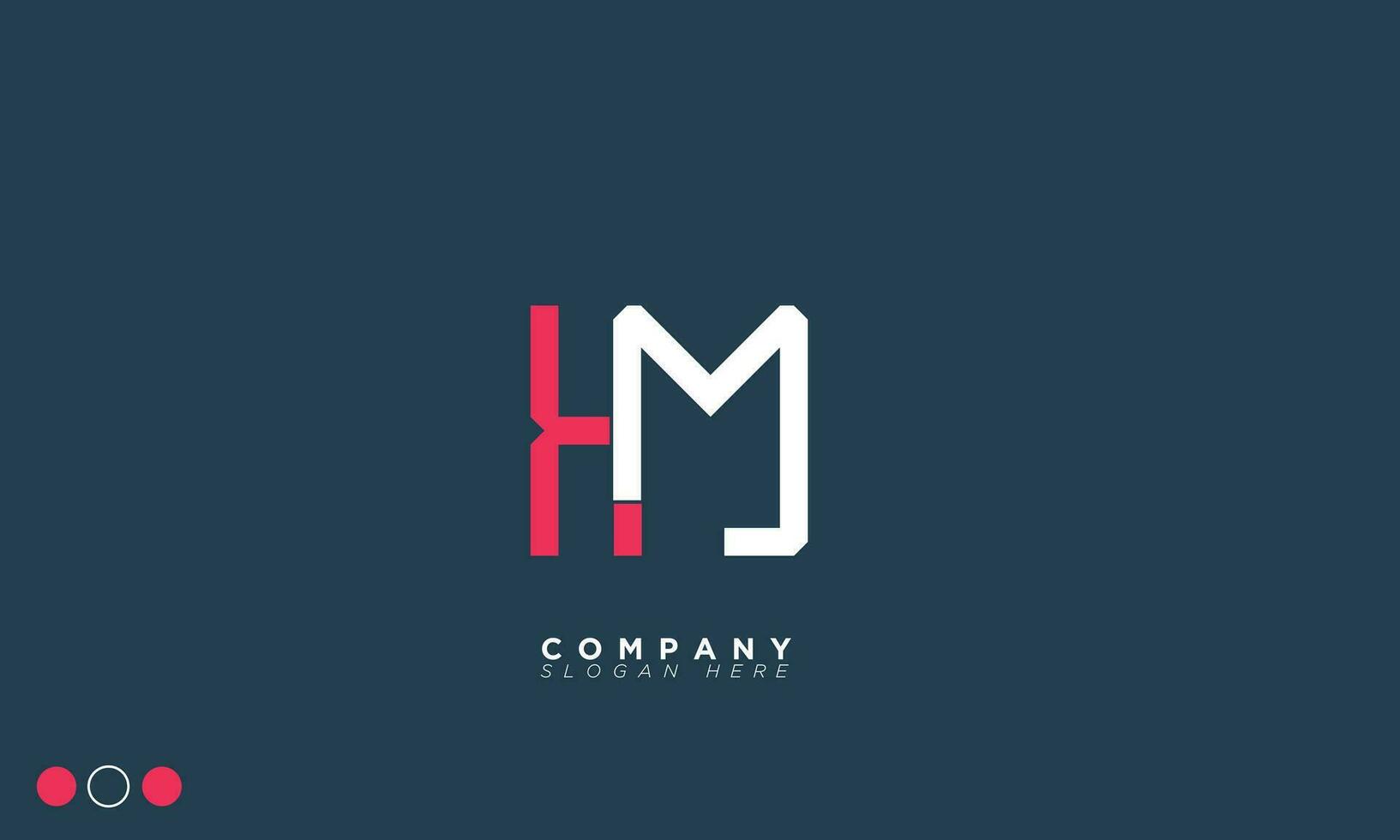 HM Alphabet letters Initials Monogram logo MH, H and M vector